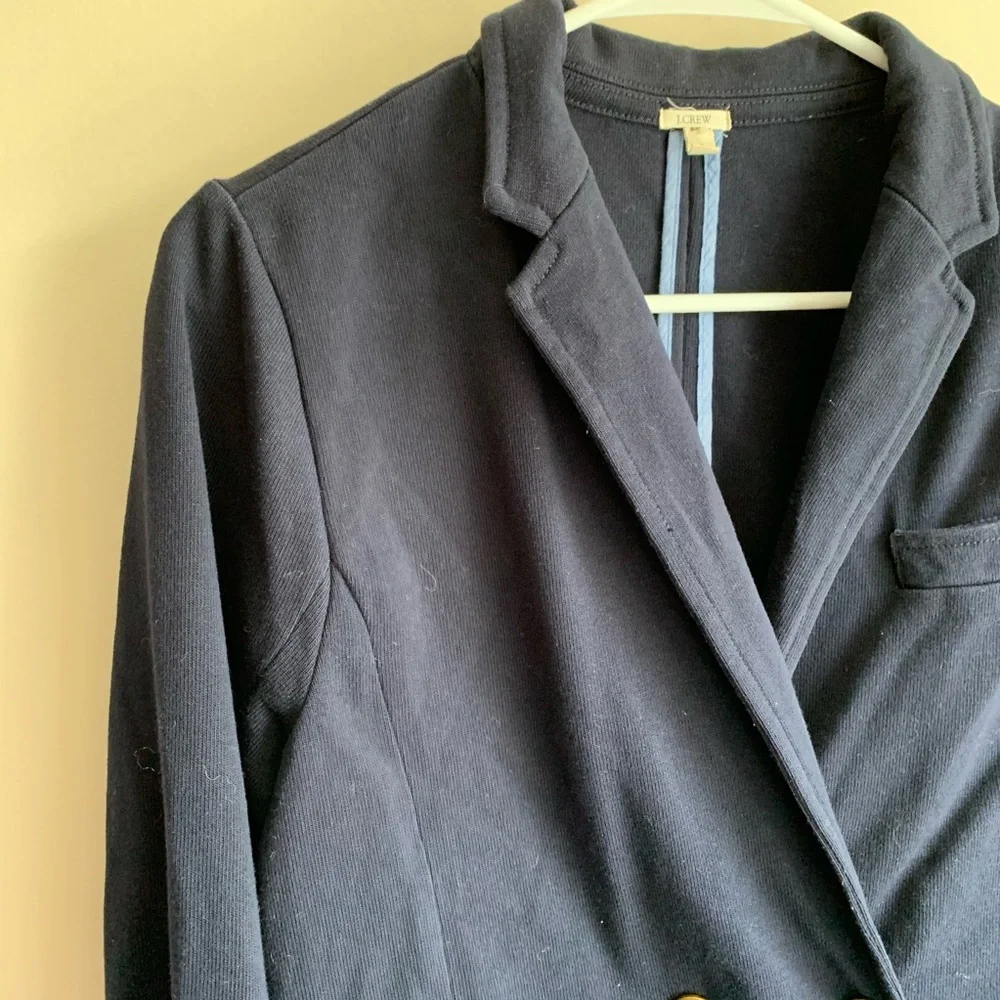 J Crew Navy Blue Double Breasted Career Blazer
